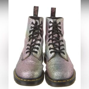 Doc Martens 1460 Pascal Rainbow Glitter Combat Boots